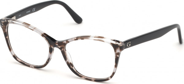Guess GU2723 Eyeglasses, 020 - Havana/Monocolor / Shiny Black