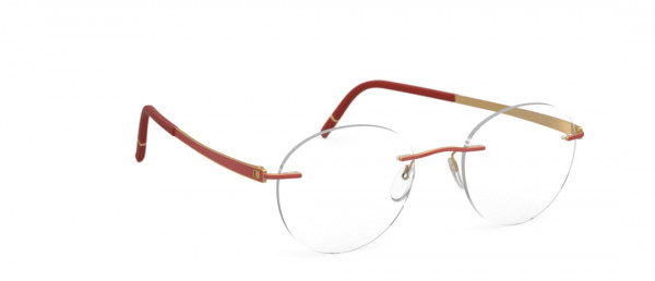 Silhouette Momentum ep Eyeglasses, 3020 Gold / Siena Red