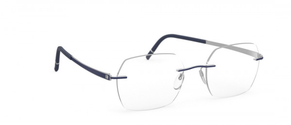 Silhouette Momentum hb Eyeglasses, 4510 Silver / Pacific Blue