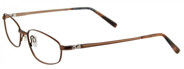 EasyClip S2466 Eyeglasses, SATIN DARK BROWN