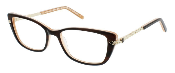 Jessica McClintock JMC 4301 Eyeglasses, Brown Laminate