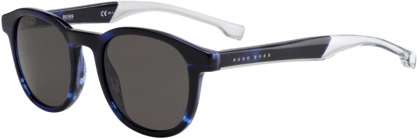 HUGO BOSS Black Boss 1052/S Sunglasses, 038I Blue Horn