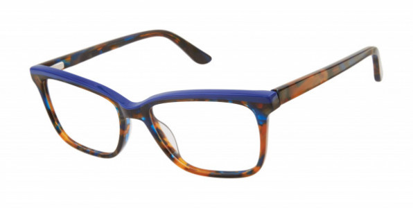 gx by Gwen Stefani GX052 Eyeglasses, Blue Horn/Blue (BLU)