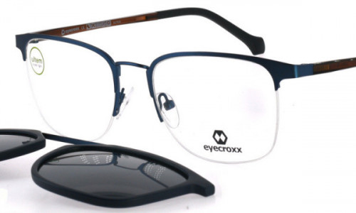 Eyecroxx EC573MD Eyeglasses, C3 Blue Brown