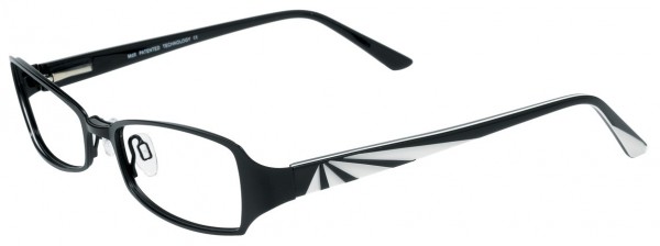 MDX S3114 Eyeglasses, MATT BLACK/BLACK AND WHITE TEMPL
