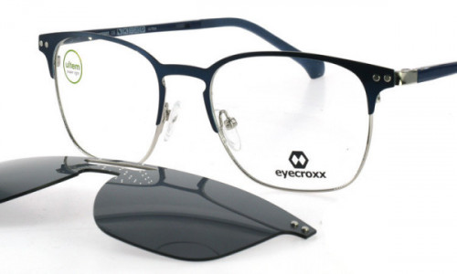 Eyecroxx EC577MD Eyeglasses, C3 Navy Gun