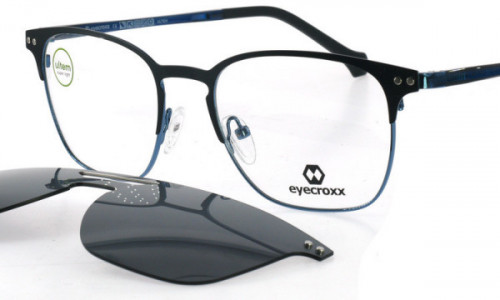 Eyecroxx EC577MD Eyeglasses, C4 Black Cobalt