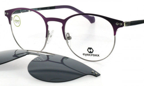 Eyecroxx EC578MD Eyeglasses, C3 Purple Gun