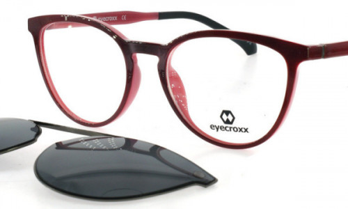 Eyecroxx EC579TD Eyeglasses, C2 Burgundy Pink