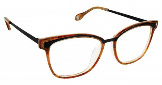 Fysh UK FYSH 3620 Eyeglasses, (S412) HONEY AMBER BLACK