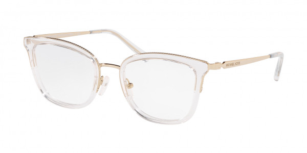 Michael Kors MK3032 COCONUT GROVE Eyeglasses, 1014 COCONUT GROVE LIGHT GOLD/CLEAR (GOLD)