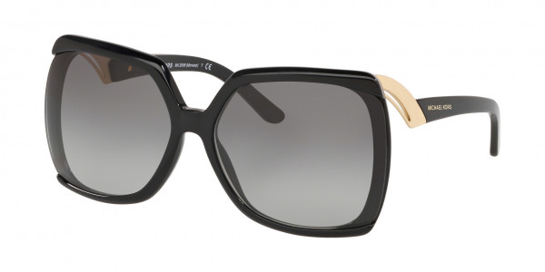 Michael Kors MK2088F MONACO Sunglasses, 300511 BLACK (BLACK)