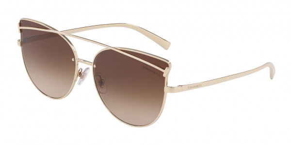 Tiffany & Co. TF3064 Sunglasses, 60213B PALE GOLD (GOLD)