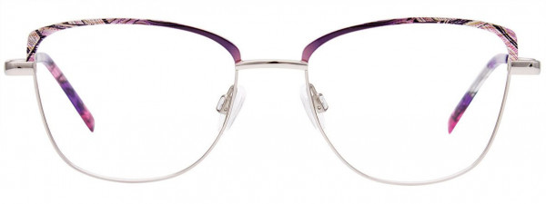 Takumi TK1118 Eyeglasses, 080 - Purpe & Shiny Silver