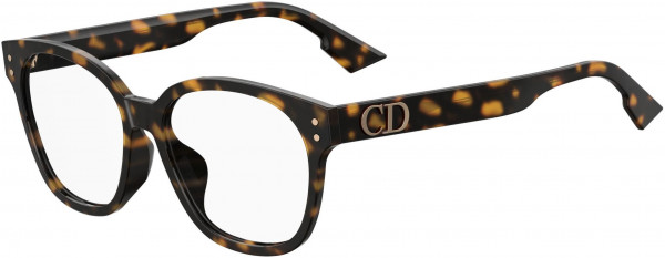 Christian Dior DIORCD 1F Eyeglasses, 0086 Dark Havana
