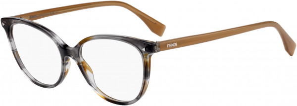 Fendi FF 0351 Eyeglasses, 0MOI Gray Havana Brown