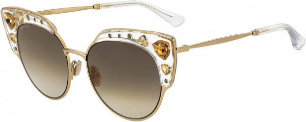 Jimmy Choo Safilo Audrey/S Sunglasses, 0REJ Crystal Gold