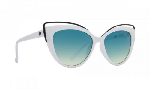 Spy Optic Julep Sunglasses, White / Turquoise Fade