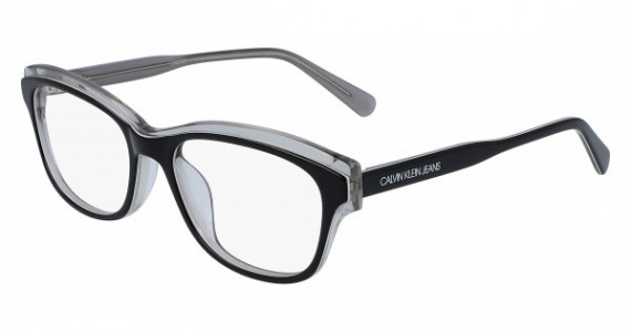 Calvin Klein Jeans CKJ19514 Eyeglasses, 076 Black/crystal Smoke