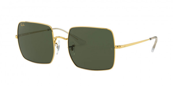 Ray-Ban RB1971 SQUARE Sunglasses, 919631 SQUARE LEGEND GOLD G-15 GREEN (GOLD)