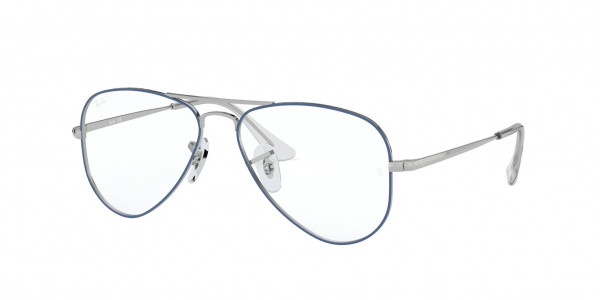 Ray-Ban Junior RY1089 JUNIOR AVIATOR Eyeglasses, 4074 LIGHT BLUE ON SILVER (LIGHT BLUE)