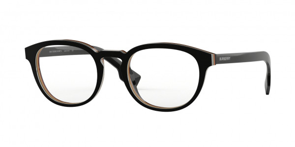 Burberry BE2293F Eyeglasses, 3798 CHECK MULTILAYER BLACK (BLACK)