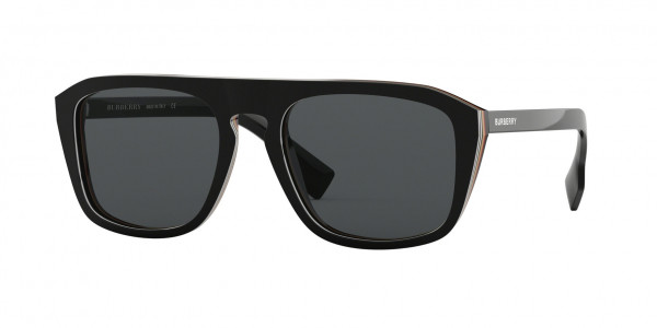 Burberry BE4286F Sunglasses, 379881 CHECK MULTILAYER BLACK (BLACK)