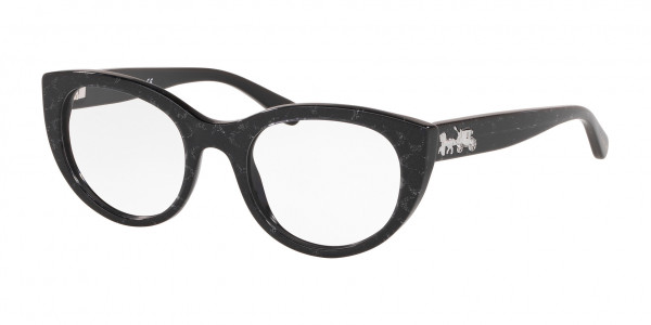 Coach HC6132 Eyeglasses, 5572 BLACK GLITTER SIGNATURE C (BLACK)