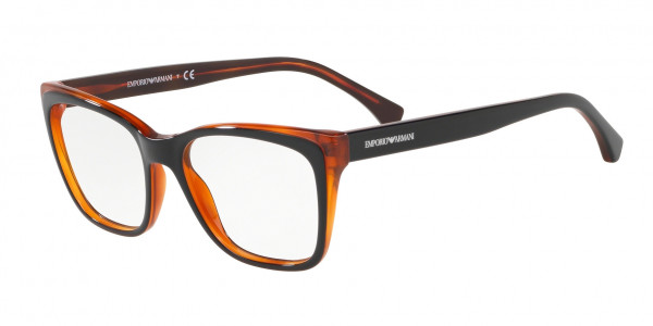 Emporio Armani EA3146 Eyeglasses, 5742 SHINY BLACK & YELLOW HAVANA (BLACK)