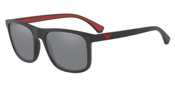 Emporio Armani EA4129 Sunglasses, 50016G MATTE BLACK MIRROR BLACK (BLACK)
