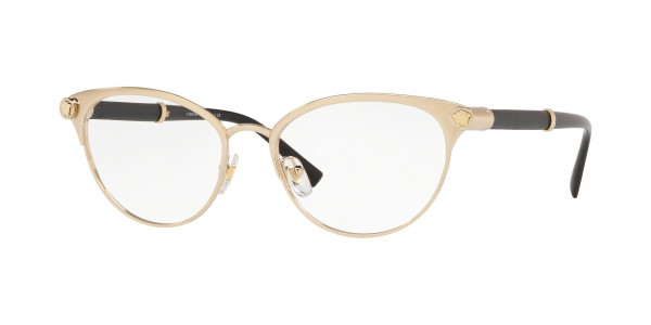 Versace VE1259Q - Eyeglasses, 1444 PALE GOLD (GOLD)