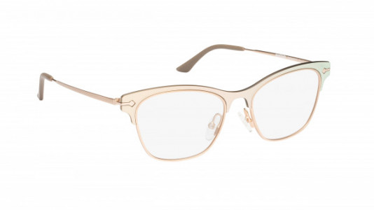 Mad In Italy Turandot Eyeglasses, Mirrored Gold & Beige - C01