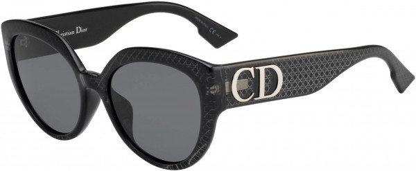 Christian Dior Ddiorf Sunglasses, 0PRN Silver Mirr Black