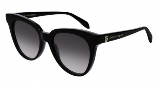 Alexander McQueen AM0159S Sunglasses, 001 - BLACK with GREY lenses