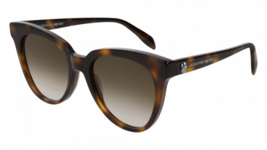 Alexander McQueen AM0159S Sunglasses, 002 - HAVANA with BROWN lenses