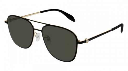 Alexander McQueen AM0187SK Sunglasses, 001 - BLACK with GREY lenses