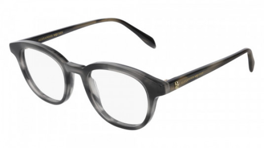 Alexander McQueen AM0160O Eyeglasses, 004 - GREY