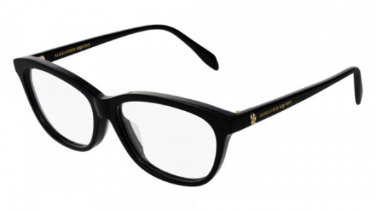 Alexander McQueen AM0165OA Eyeglasses, 001 - BLACK