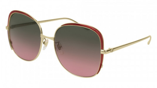 Gucci GG0400S Sunglasses, 003 - GOLD with MULTICOLOR lenses