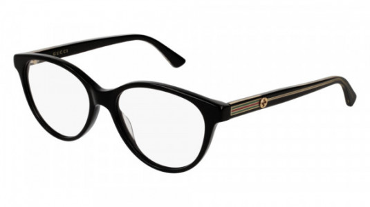 Gucci GG0379O Eyeglasses, 001 - BLACK with TRANSPARENT lenses