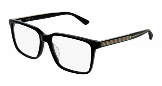 Gucci GG0385OA Eyeglasses, 001 - BLACK with TRANSPARENT lenses