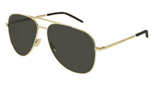 Saint Laurent CLASSIC 11 FOLK Sunglasses, 004 - GOLD with GREY lenses