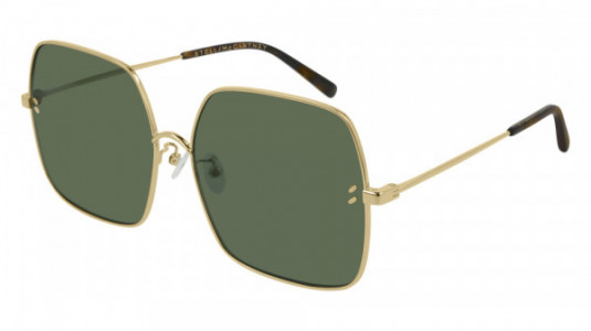 Stella McCartney SC0158S Sunglasses, 001 - GOLD with GREEN lenses