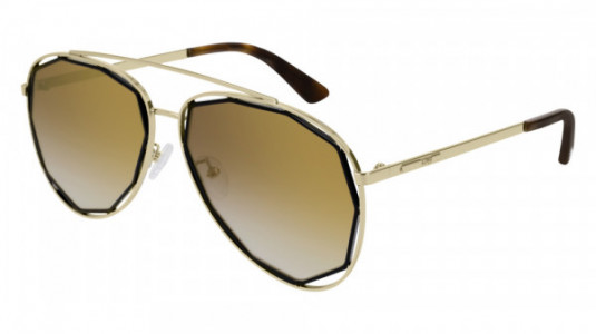 McQ MQ0175SA Sunglasses, 002 - GOLD with GOLD lenses