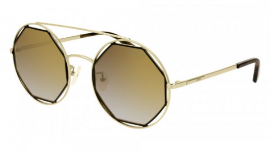 McQ MQ0176SA Sunglasses, 002 - GOLD with GOLD lenses