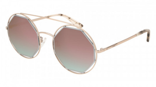McQ MQ0176SA Sunglasses, 003 - GOLD with PINK lenses
