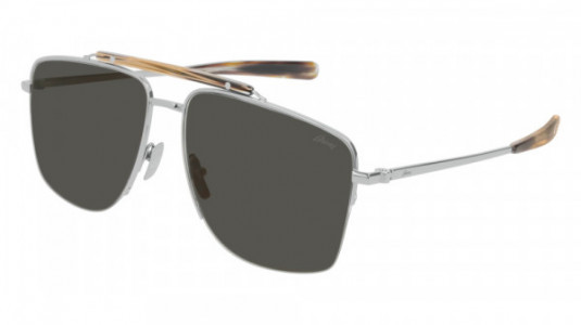 Brioni BR0053S Sunglasses, 002 - RUTHENIUM with GREY lenses