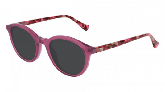 Puma PJ0034S Sunglasses, 007 - PINK with HAVANA temples and SMOKE lenses