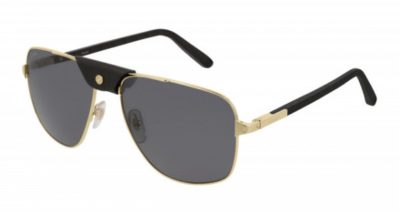 Cartier CT0097S Sunglasses, 001 - GOLD with GREY polarized lenses