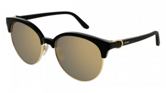 Cartier CT0126S Sunglasses, 002 - BLACK with BRONZE lenses